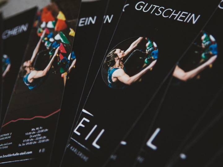 Looking for a gift? Don't look any further, because here at Boulderhalle Steil we have a value voucher which can be given away.