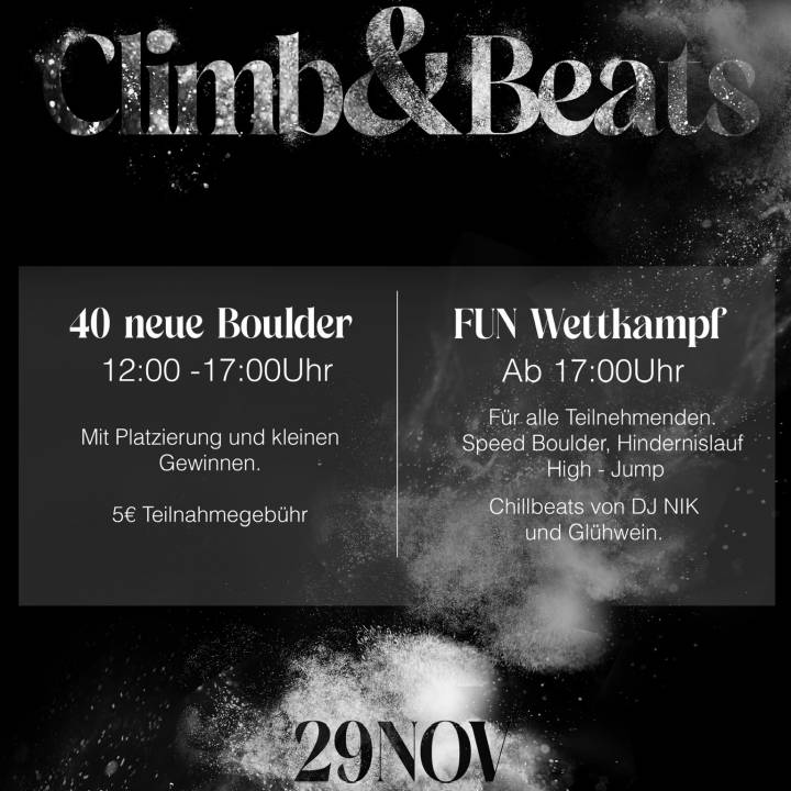 Climb & Beats ist das steilste Event vor Weihnachten.